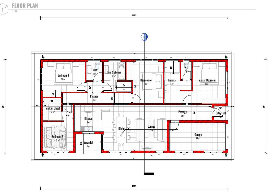 4-bed modern residential design